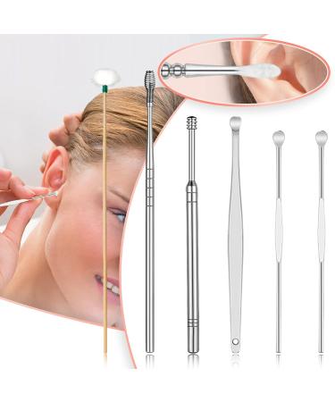 Stainless Steel Ear Wax Spring Tool Set for Gentle Ear Cleaning - Beauty Tools for Safe Ear Picking & Massage - Includes Soft Ear Plugs - 1 Count - Buy Online on SooperMarket.com