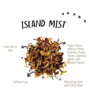 Shari's Tea Island Mist Herbal Tea - Caffeine-Free, 3 oz Bag (28 Cups) | Hot & Iced Tea, Naturally Flavored - Buy Online on SooperMarket.com