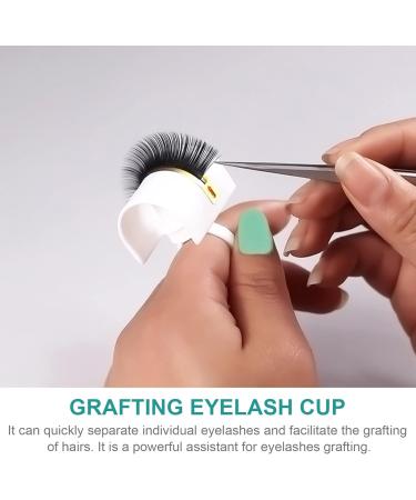 KALLORY 10pcs Extension Finger Glue for Rest Tool Supplies Ring Plastic Cups Eyelash Cup Grafting Holder 5.5X4.5X2.8CM - Buy Online on SooperMarket.com