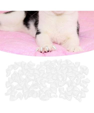 Tmishion Cat Nail Caps & Dog Paw Protective Sleeves - 100 Soft Anti-Scratch Caps (XS Ice White) | Claw Covers for Cats & Dogs - Buy Online on SooperMarket.com