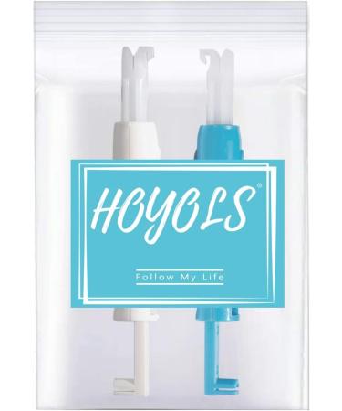 HOYOLS Machine Needle Inserter & Threader - Automatic Sewing Tool for Household Machine Threading - Blue & White (2pcs) - Buy Online on SooperMarket.com