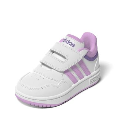 adidas Boy's Unisex Kids Hoops Mid 2.0 I Fitness Shoes Child 3 UK Child Ftwr White Bliss Lilac Violet Fusion