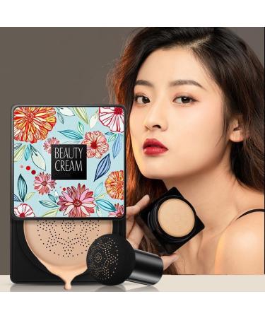 Lovelycat Mushroom Head Air Cushion BB Cream Even Skin Tone Makeup Base PrimerConcealer Lasting Nude Makeup Moisturizing Brightening Pigment CC Liquid Foundation (A-lvory) - Buy Online on SooperMarket.com