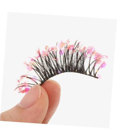 PLAFOPE 3 Pairs Fake Eyelashes Extensions Faux Eyelashes Halloween Fake Eyelashes Individual Fake Eyelashes Halloween Wispy Eyelashes Fake Lashes Glitter Eyelashes Chemical Fiber 4x1.2cm As Shown 2 - Buy Online on SooperMarket.com