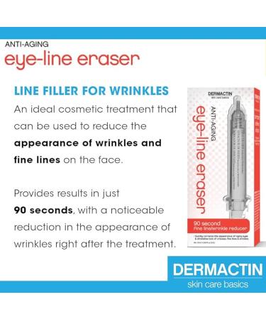 Dermactin Anti-Aging Eye-line Eraser 90 Second Fine Line/Wrinkle Reducer 34 oz - Wrinkle Eraser for Face Wrinkle Line Filler - Buy Online on SooperMarket.com