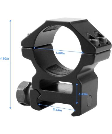 Modkin Rifle Scope Rings - Medium Profile Scope Mounts for Picatinny/Weaver Rail (1 inch, Set of 2) - Buy Online on SooperMarket.com