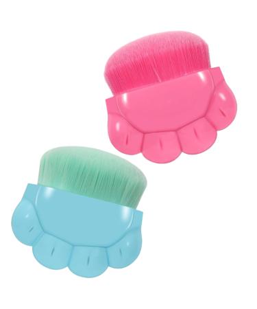 2 Packs Kids Sunscreen Applicator Brush Soft Bristle Cute Paw Sunscreen Brush with Case No Absorb Loition Sun Lotion Traceless Applicator Even Apply Baby Sunscreen Applicator