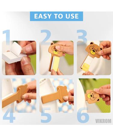 4Pcs Toilet Seat Lifter Tool - Self-Adhesive Handle for Touch-Free Lid Lifting - Portable and Hygienic Toilet Seat Cover Lifters - Buy Online on SooperMarket.com