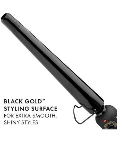 HOT TOOLS Black Gold XL Tapered Curling Wand - 1 1/4 Inches Tapered Barrel for Long Lasting Curls - Buy Online on SooperMarket.com