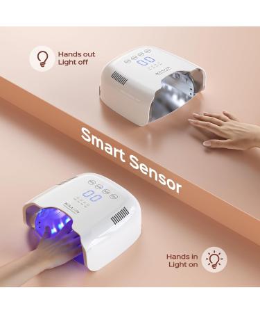BOLASEN Cordless Rechargeable UV Nail Lamp - 54W Wireless LED Nail Dryer for Gel Nails Portable & Professional Curing Light with Metallic Reflector - Perfect for Home & Salon Use - Buy Online on SooperMarket.com
