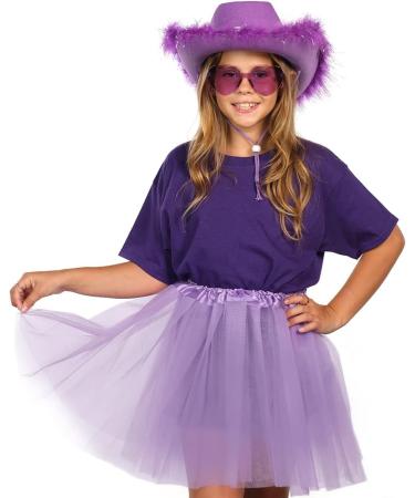Funcredible Purple Cowgirl Hat with Glasses | Western Rodeo Costume Accessories for Women, Girls, and Kids - Buy Online on SooperMarket.com