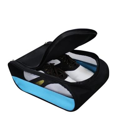 Scott Edward Portable Golf Shoe Bag Outdoor Travel Zipper Waterproof and Breathable Men and Women Handbag Blue