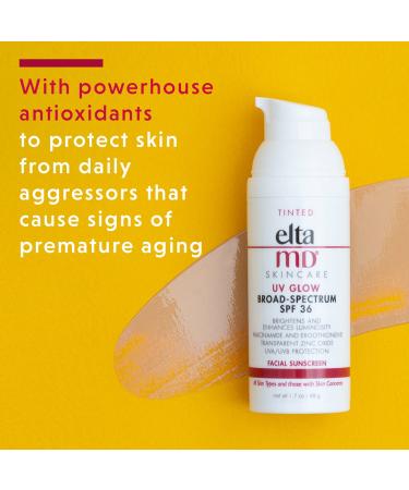 EltaMD UV Glow Tinted Moisturizer SPF 36, 1.7oz - Non-Greasy Mineral Face Sunscreen - Buy Online on SooperMarket.com
