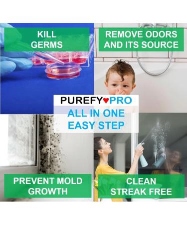 Purefypro Disinfectant Spray - 99.9999% Virus Elimination - Hospital Grade, Unscented, No Residue - 16 Fl Oz (Pack of 2) - Buy Online on SooperMarket.com