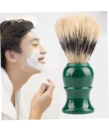 Premium Green Hair Shaving Brush | Bristle Safety Neck Sweep & Beard Grooming - International Shipping Available - Buy Online on SooperMarket.com