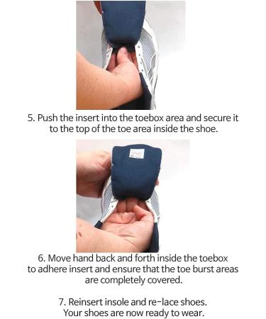 Shoe Toebox Blowout Prevention Patch - Black | Toebox Toeburst Insert - Buy Online on SooperMarket.com