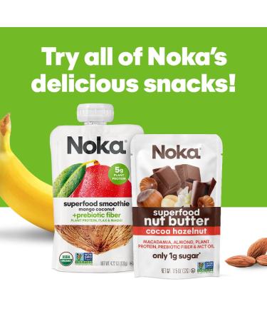 Noka Superfood Fruit Smoothie - Strawberry Banana 4.22 Oz (Pack of 12) - Buy Online on SooperMarket.com