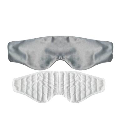 Soft Eye Bag with Adjustable Strap Detachable Blocking Eye Cover Eye Pillow Blinker for Night Sleep Nap Travel Relaxation One Size Gray