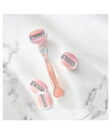 Gillette Venus ComfortGlide Women's Razor with 4 Blade Refills and White Tea Scented Gel Bars - Buy Online on SooperMarket.com