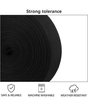 RETON 1 1/4 Inch Black Nylon Webbing Strap - 10 Yards for Outdoor DIY Gear, Backpacks, Pet Collars & Crafts - Buy Online on SooperMarket.com