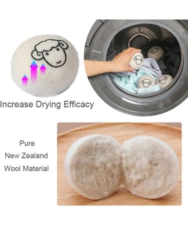 BienStylife 4-Pack Wool Dryer Balls Reusable Laundry Balls for Dryer Natural Fabric Softeners and Wrinkle Release Organic and Eco Wool Dryer Ball for Pet Hair Removal Dryer Sheets Drying Ball - Buy Online on SooperMarket.com