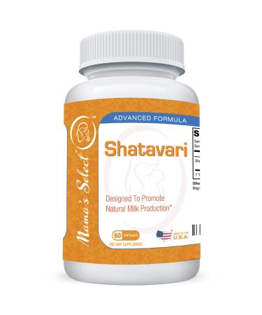Mama's Select Shatavari - Natural Breast Milk Production & Lactation Supplement - Balances Female Hormonal System for Nursing & Breastfeeding 60 Vegan Capsules Organic Safe and Non-GMO