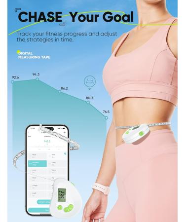 Smart Body Tape Measure 60 Inch (150cm) Digital Measuring Tape with APP Retractable Dual-Scale Tape for Body Measurement Weight Loss Fitness Soft Flexible Tape Ruler for Fabric Sewing Tailor Cloth - Buy Online on SooperMarket.com