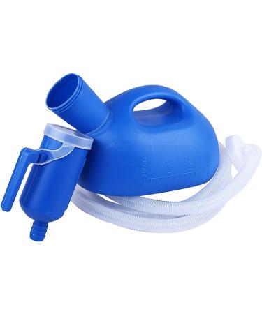 Male Urinal Bottle Camping Toilet Urine Bottle Men's Male Bed Urinal Potty Pee Bottle 2000ML Collector with 1.3M Tube