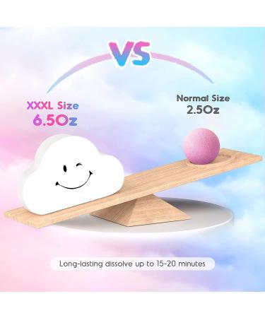 Ribivaul Rainbow Bath Bombs XXXL Size 6.5 oz - Set of 3 Handmade Bath Bombs for Kids - Natural Ingredients - Colorful Bubbles - Great Gift Idea for Halloween & Christmas - Buy Online on SooperMarket.com
