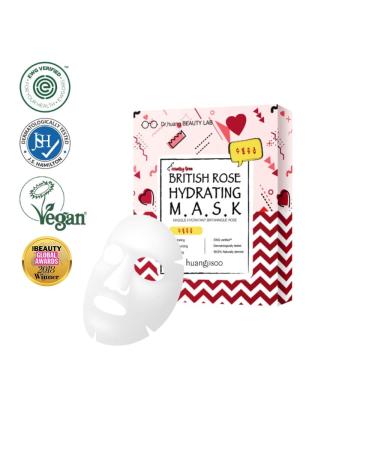 Huangjisoo British Rose Hydrating Beauty Mask - 1 Sheet (25ml) | Nourishing Skincare - Buy Online on SooperMarket.com