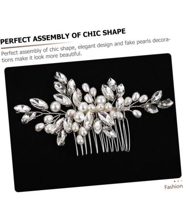 Beavorty Wedding Hair Comb Bridal Headwear Wig White Crystal Decorative Hair Comb - Buy Online on SooperMarket.com