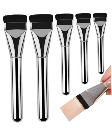 Flat Makeup Brush Flat Brush 5PCS Liquid Brush Streak-Free Ultra Thin Concealer Brush for Liquid Cream Powder Buffing