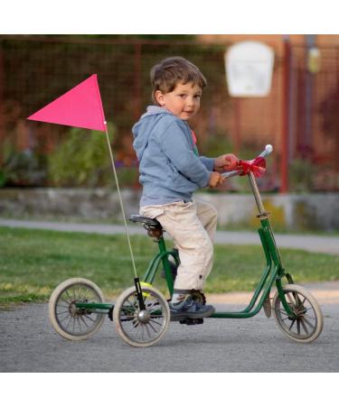 Beiiii Security Pimp 180cm Adjustable Reflective Yellow Pennant Rod - Kids Bike Flags in Pink for Safety - Buy Online on SooperMarket.com