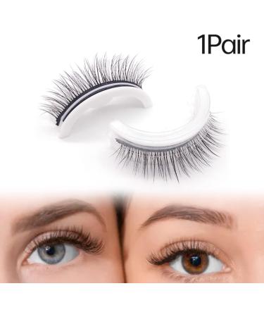Fake Eyelashes Self Adhesive False Eyelashes Reusable No Glue Eyeliner Needed Natural Fake Eyelashes 1Pair - Buy Online on SooperMarket.com
