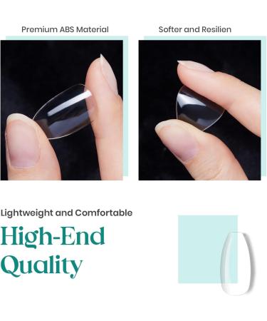 500Pcs Clear Short Ballerina False Nails Tips | Nail Glues for Acrylic & Dip Powder Nails | DIY Home Nail Art - Beetles - Buy Online on SooperMarket.com