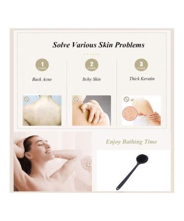 Cinlitek Long Handle Silicone Body Scrubber for Shower - Back Brush and Exfoliator - Buy Online on SooperMarket.com