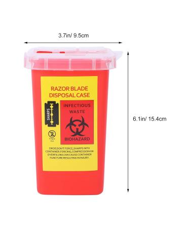 Osaladi Storage Container for Barber - Razor Shell Case & Shaving Blade Disposal - Compact Red Automatic Trash Can - Buy Online on SooperMarket.com