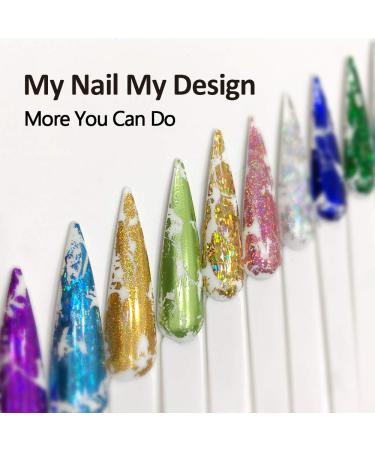 Burano Nail Foil Glue Gel Kit - 15ML x 2 Bottles with 40PCS Stickers | Nail Art Designer Adhesive Transfer Foil Gel for Gel Nails - Buy Online on SooperMarket.com