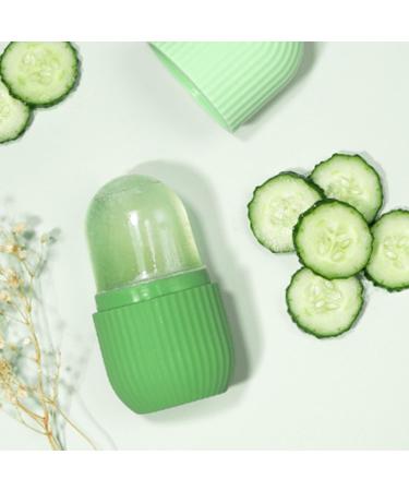 Skincare Tools: Green Stripe Face Massager Roller & Cooling Ice Tray for Pore Shrinking & Skin Tightening - Buy Online on SooperMarket.com