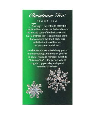 Twinings of London Christmas Black Tea - Spicy & Warm Taste - Cinnamon & Cloves - Individually Wrapped - 120 Tea Bags (4 Pack) - Buy Online on SooperMarket.com