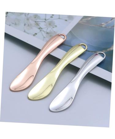 BELLIFFY 5pcs Cosmetic Beauty Spoon Face Cream Applicator Makeup Spatulas Small Eye Cream Zinc Alloy Golden 6.5X1.3X0.3CM Golden - Buy Online on SooperMarket.com
