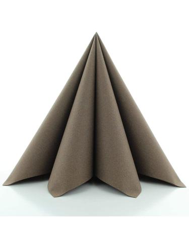 Prime guest napkin brown premium edition for weddings and celebrations from Prime Guest Airlaid fabric -like 50s pack 50 pieces 40 x 40 cm fold