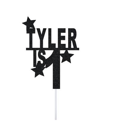 Personalize Pro Cake Topper Personalised Happy Birthday Cake Decorations Double Sided Glitter Cake Toppers With 1st 10th 13th 16th 18th 20th 21st 30th 50th 70th Any Name or Any Age Black