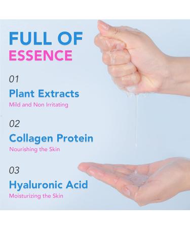Besnel Collagen Facial Masks - 48 Pack, Plant Extract & Sodium Hyaluronate, for All Skin Types, Korean Spa Face Mask - Buy Online on SooperMarket.com