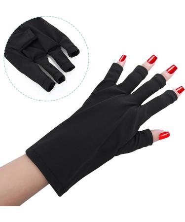 2 Pair Anti UV Gel Manicure Gloves - Professional Fingerless Protection for Nail Art DIY - Moisturizing & Skin Care - Home & Outdoor - 2 Pairs - Buy Online on SooperMarket.com