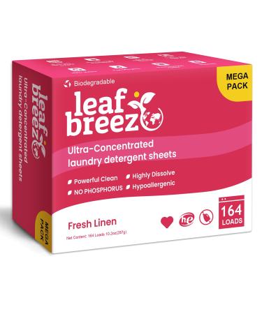 laundry detergent sheets Fresh scent eco friendly 164 loads for Travel & Home - Plastic-Free Hypoallergenic LiquidLess Soap Strips Plant-based Safe for Sensitive Skin