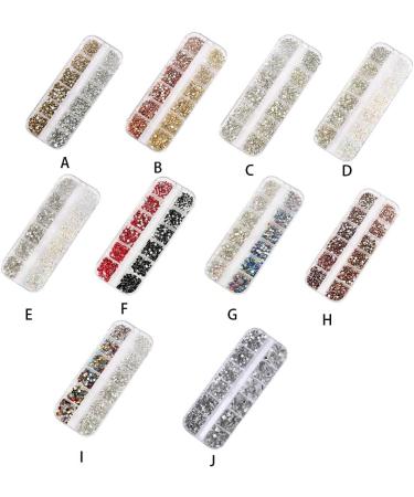 Dajidafu 1 Bag Glass Crystal Eye-catching Flat Bottom Perfect Match Personalized Nail Rhinestones Sweet Gift for Mobile Phone Type 3 - Buy Online on SooperMarket.com