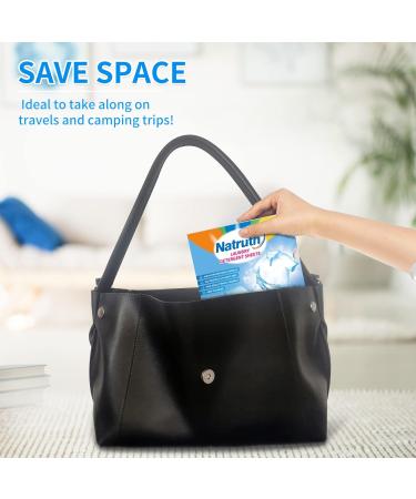 NATRUTH Natural Laundry Detergent Sheets - 35 Fresh Scented Biodegradable Strips for 70 Loads - Travel-Friendly & Plastic-Free - Buy Online on SooperMarket.com