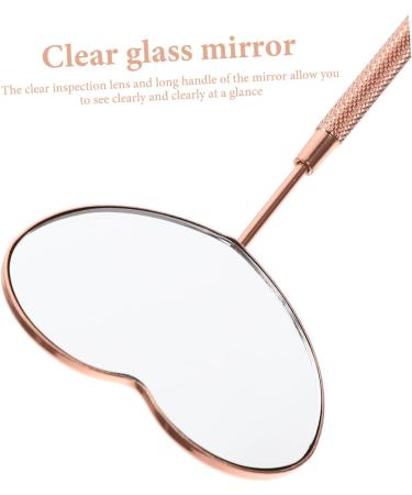 Eyelash Inspection Mirror - Heart Shape Eyelash Mirror for Extensions | Salon Makeup Magnifier (18.7x5.6x0.8cm) - Perfect for Lash Techs - Buy Online on SooperMarket.com