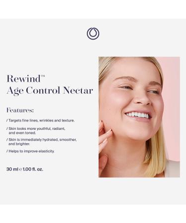 MONAT Rewind Age Control Nectar | Fast Absorbing Hydrating Serum | Anti-Aging Face Cream with AHA & Hyaluronic Acid - 30 ml - Buy Online on SooperMarket.com